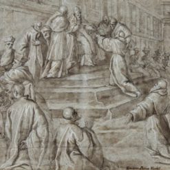 Negretti Jacopo, detto Palma il Giovane, copia da, Papa Onorio conferma la regola a san Francesco