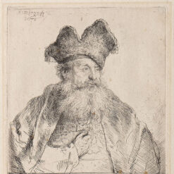 Rembrandt Harmenszoon van Rjin, Vecchio con cappello di pelliccia diviso